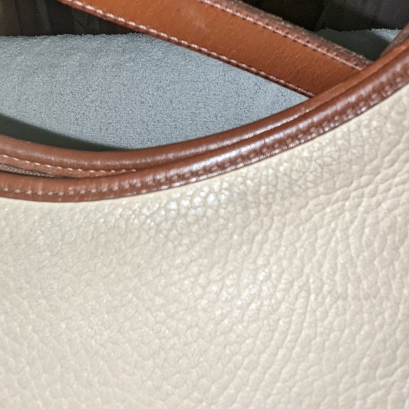 Vintage Dooney and Bourke all weather cream and brown leather trim shoul… - Picture 14 of 15